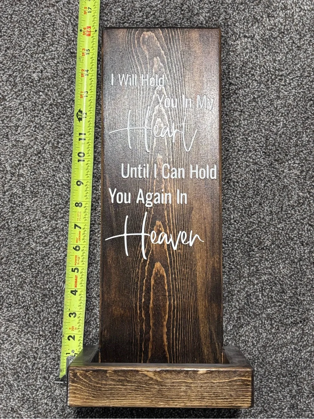 Rustic Brown Wood Memorial Sign - 